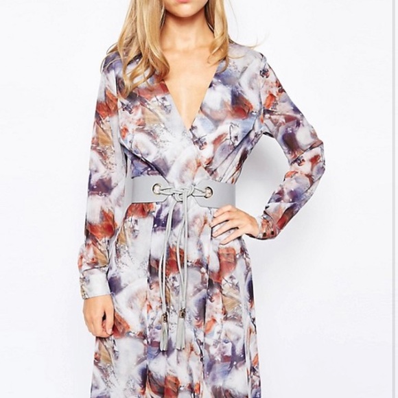 ASOS Dresses Lost Ink Horse Print Maxi Dress With Lace Up Belt Poshmark